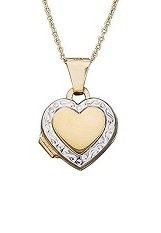 lovely minuscule heart locket gold necklace for babies and kids